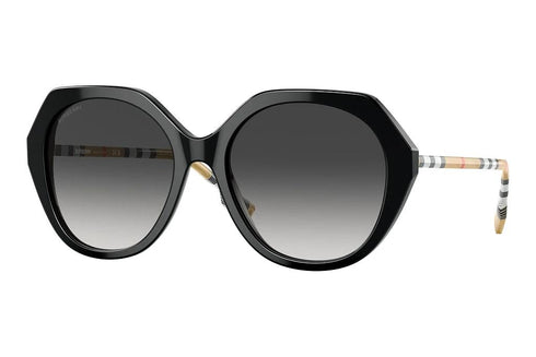Burberry Women Sunglasses Black W/ Grey Gradient Irregular BE4375F-38538G